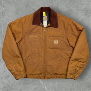 Vintage USA Carhartt J001 BRN Intetrstellar Detroit Jacket Corduroy Collar - M